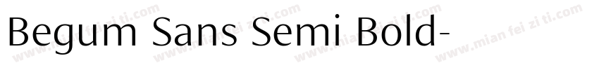 Begum Sans Semi Bold字体转换
